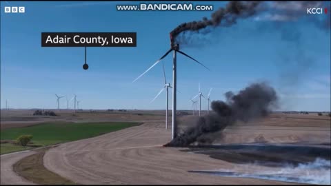 Iowa wind turbine burns and crashes