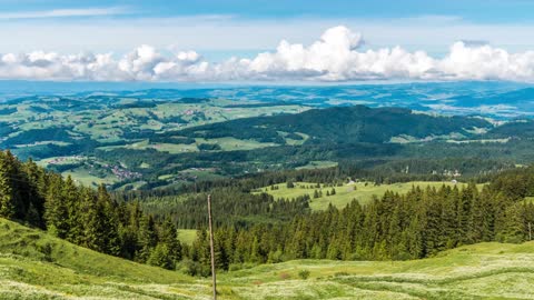 Gorgeous Time Lapse Video of Beautiful Weather in a Valley on a Summer Day.