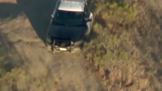 Pick Up Crashes & Suspect Steals CHP Cruiser, Leads Cops On Off Road Pursuit
