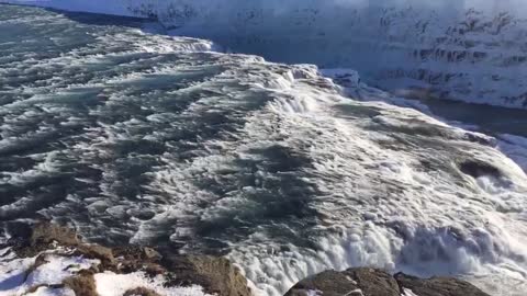 Waterfall in a frozen Area