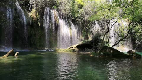 Waterfall coming direct from mountains