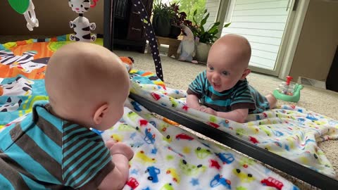 Dawson loves the mirror
