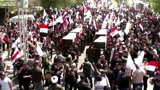 Symbolic funeral in Baghdad after U.S. strike