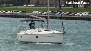 Rafiki Sailboat Light Cruise Under Bluewater Bridges In Great Lakes