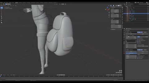 Let's model and render a 3D girl character with Blender! Step fourteen.