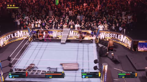WWE 2K24: Seth Freakin Rollins VS Randy Orton VS Solo Sikoa VS Bronson Reed - TLC Match