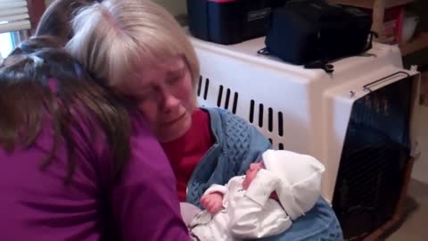 Woman Gets Emotional After Meeting Granddaughter For The First Time