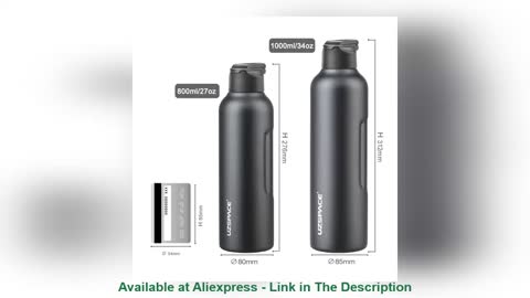 ✅ UZSPACE Stainless Steel Water Bottle With Straw Direct Drinking 2 Lids Vacuum Flask Keeps Hot Cold