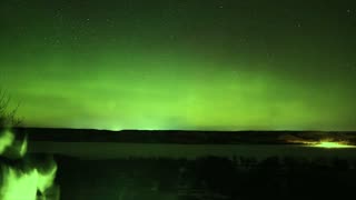 Green Glow Time-Lapse of the Northern Lights