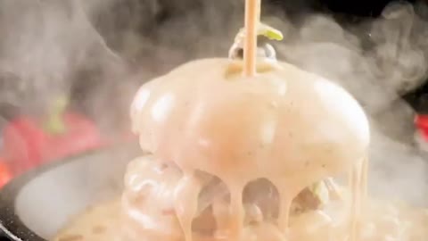 Juicy & Cheesy Lava Burger 🍔Recipe || Restaurant Style #food #viral #like #trending #Burger