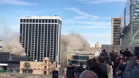 There she goes - Trump Plaza casino imploded in Atlantic City
