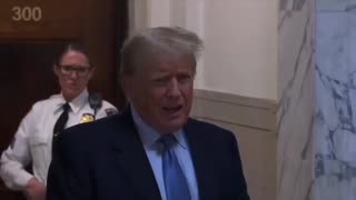 President Trump comes out again and answers questions