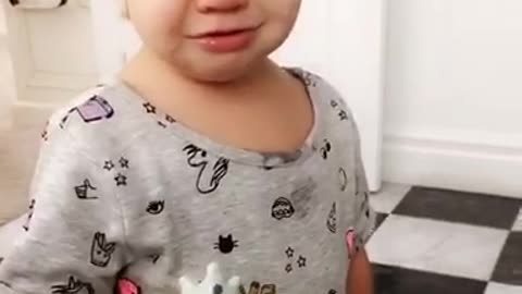 Little Girl Knocks Doll Out Of Mom's Hand Every Time She Sings Disney Songs
