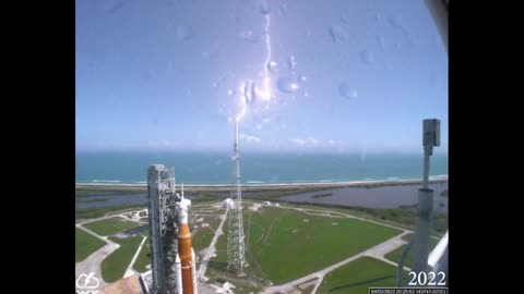 SLightning Strikes at NASA’s Kennedy Space Center Video in 4K #viewofspace