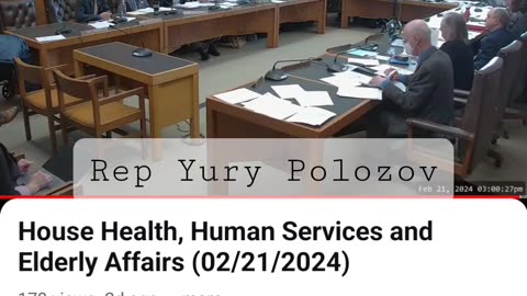 Rep. Yury Polozov explains why my bill HB1482 is necessary that allows for sale of blood and organs.