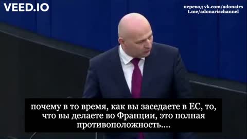 2022-01-23 Депутат Хорватии Колакусич - Макрону. Вы убиваете своих граждан вакцинами