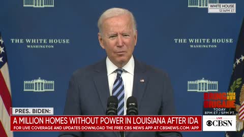 Biden Gets Tongue Tied During Hurricane Ida Remarks