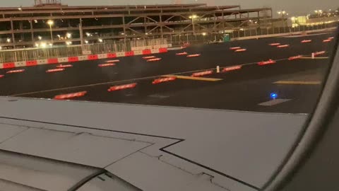 airplane taxiing to runway