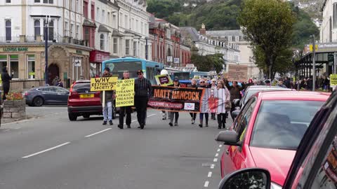 Llandudno AntiMask Anti vaccine pass protest 23rd October 2021