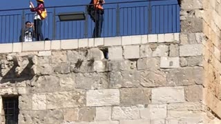 Blowing the Shofar at the Tower of David