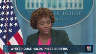 White House press sec. Karine Jean Pierre speaks about SCOTUS