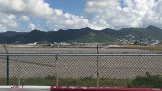 Maho Beach Small Plane Landing