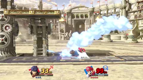 Ike vs Mario on Coliseum (Super Smash Bros Ultimate)