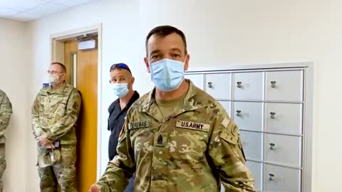 Army shows where they lock up soldiers who just returned from Afghanistan to quarantine