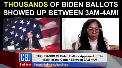 THOUSANDS Of Biden Ballots Showed Up Between 3AM-4AM!