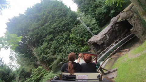 Ride The Runaway Mine Train at Alton Towers, England, on the 13th July 2020
