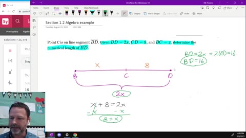 Segment Addition Postulate - Algebra Example