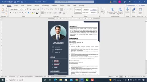 Create Best CV for Free in MS Word | Best CV Format
