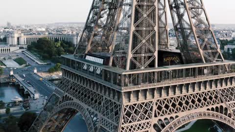 DRONE FOOTAGE OF EIFFEL TOWER