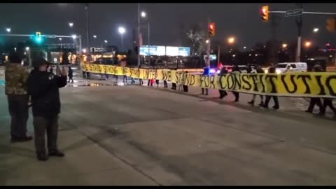MUST SEE - Canadian Truckers Respond to Court Order to Leave Ambassador Bridge