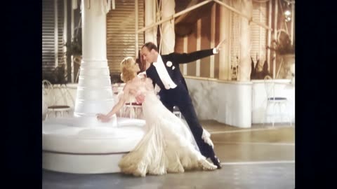 Fred Astaire Ginger Rogers The Gay Divorcee 1934 Dancing, Night and Day colorized 4k
