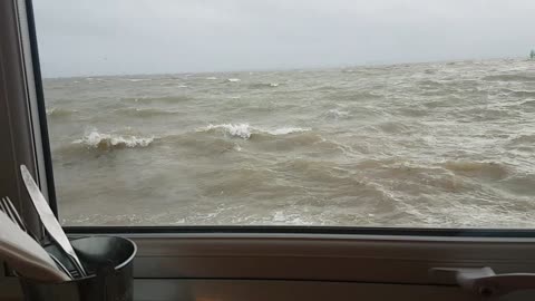 Seaside Restaurant Swamped by Huge Tide