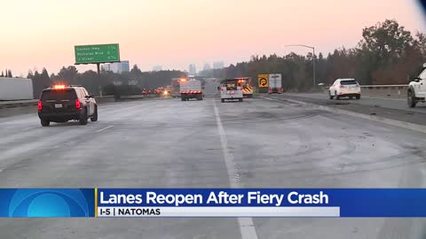 Wrong-Way Driver Involved In Fiery Crash On I-5 In Sacramento; DUI Suspected