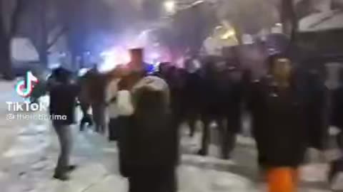 Montreal curfew protest!