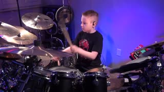 8-year-old drummer incredibly covers Van Halen's 'Jump'