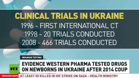 Ukraine biolabs were using children and new borns for testing. See comments.