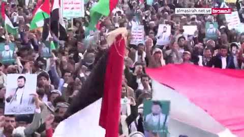 Thousands Rally at Huge Protest March in Sanaa, Yemen