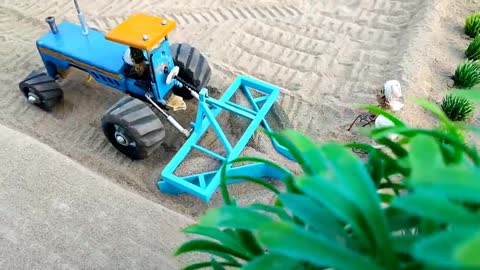Diy mini tractor cultivator with roller and bund maker machine - @Kids Creative - creator baby