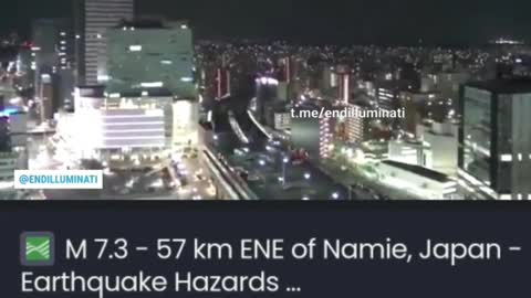 Green Flashes of Light - Earthquake Japan 03-16-2022