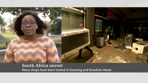 Dozens dead in violent protests in South Africa over Jacob Zuma arrest - BBC News