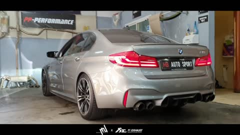 BMW M5 F90 Fi EXHAUST Turbo-Back INSANE POPS valvetronic exhaust sound X M.B Auto Sport (4K)