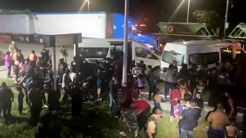 Hundreds of migrants found packed in trailer in Mexico