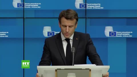 La conférence de presse Macron Europe de cette nuit du jeudi à vendredi 24 Fev #ConflitUkraineRussie