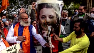 Greta, Rihanna posters burned in India protests