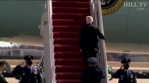 Joe Biden vs his biggest opponent yet... stairs.