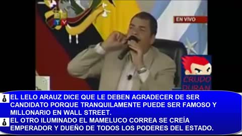 Según el LELO #Arauz y el Mameluco Rafael #Correa, el Ecuador debe agradecerle a ellos xq son Héroes